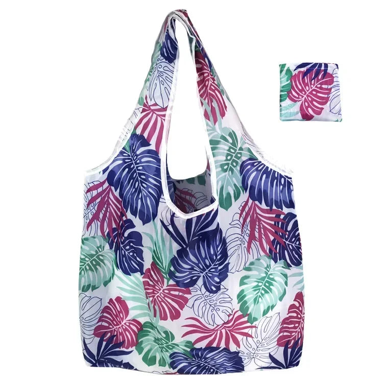 Large Reusable Shopping Bag for Women Shopper Tote Folding Bag Eco-Friendly Reusable Foldable Grocery Case Handbags Storage Bags