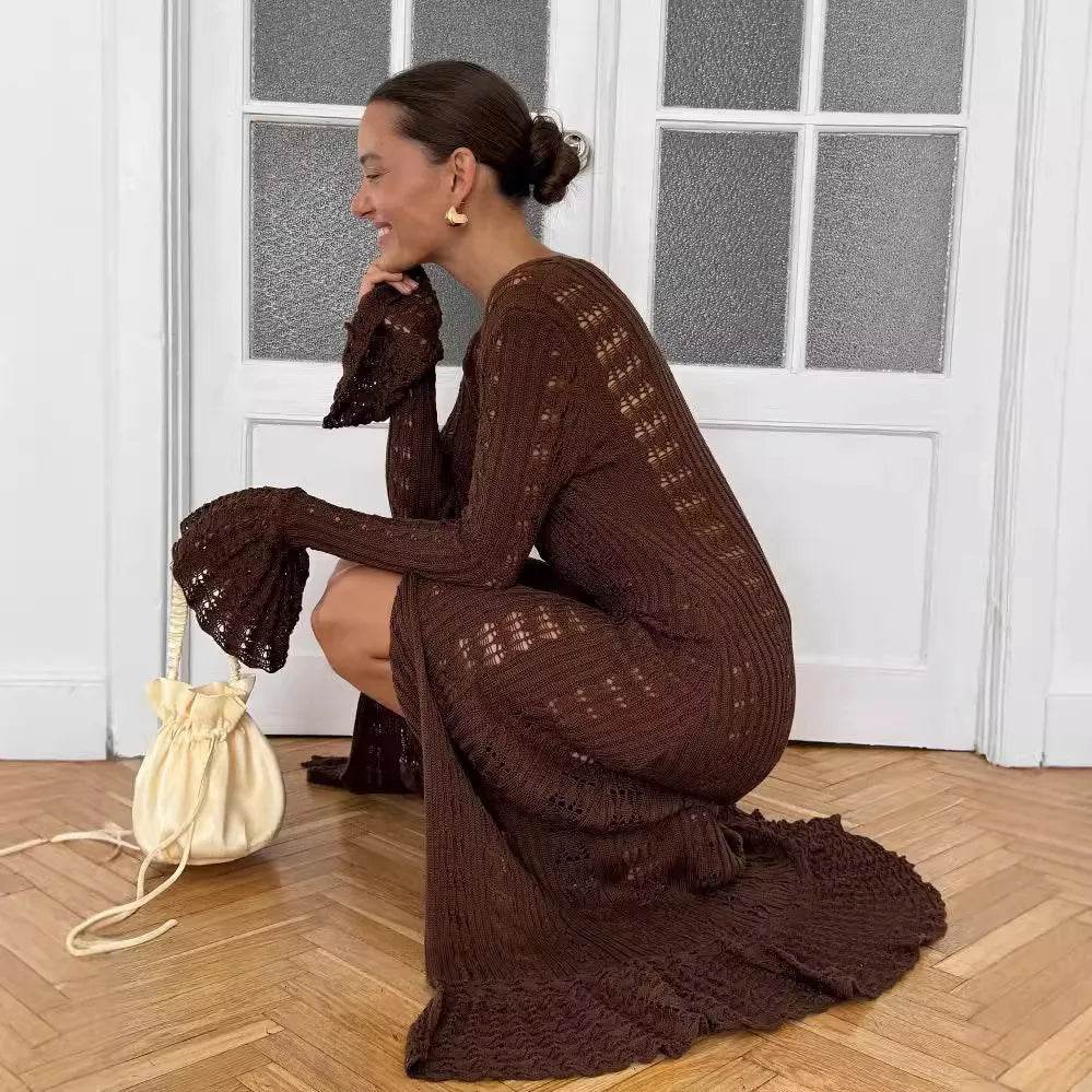 See-Through Knit Cardigan Dress - P12 Hub Europe