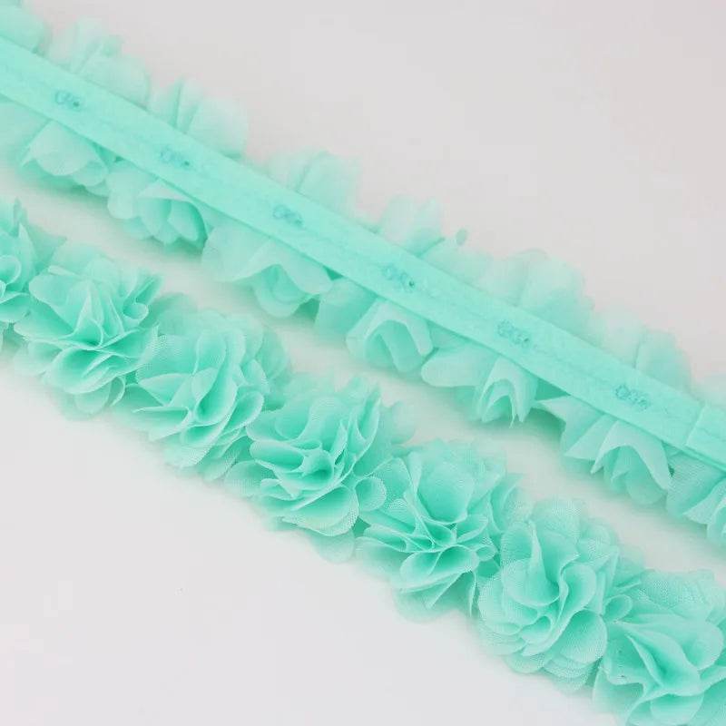 (1 meter) Chiffon lace fabric Webbing Decoration flower gift ribbons crafts Non-woven fabrics base - P12 Hub Europe