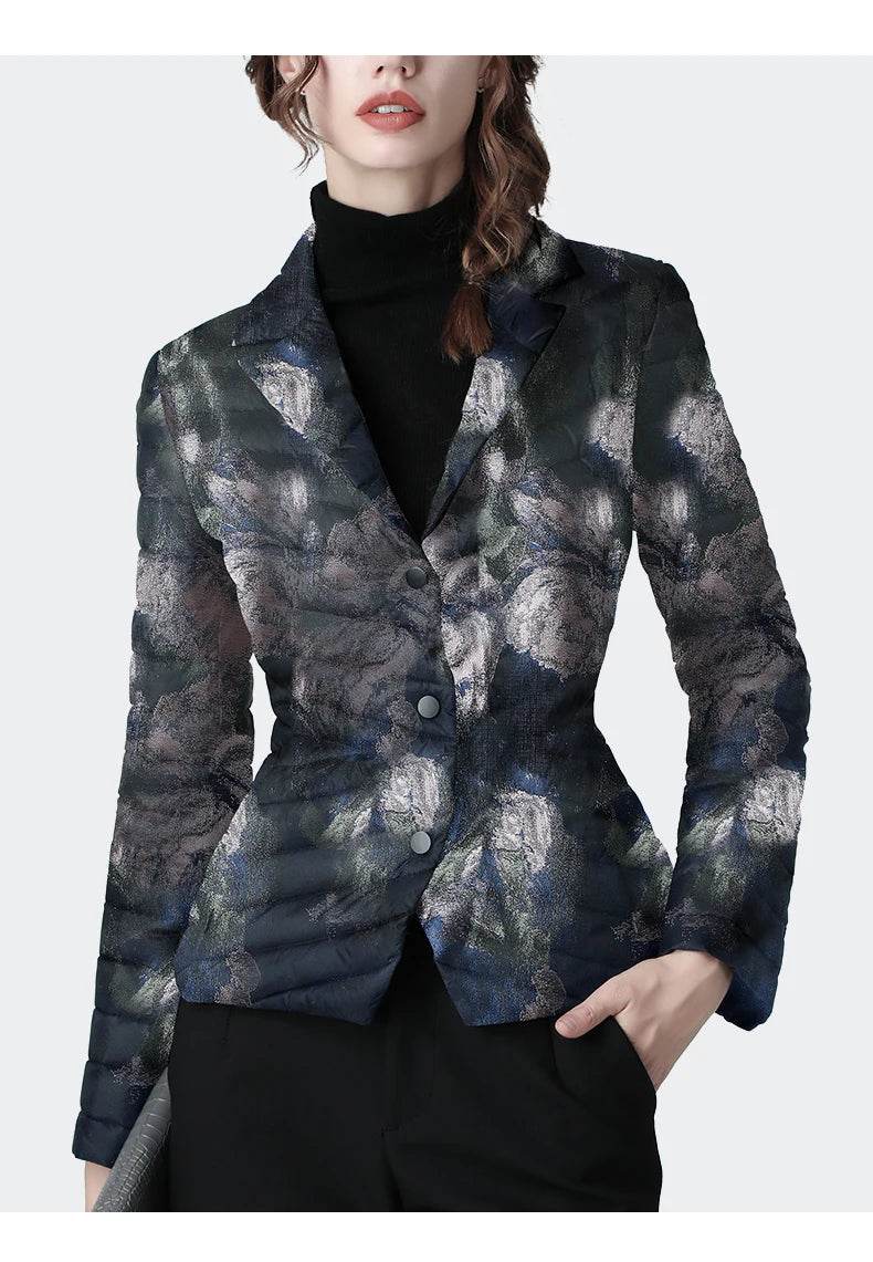 Suit Collar Slim Down Jacket - P12 Hub Europe
