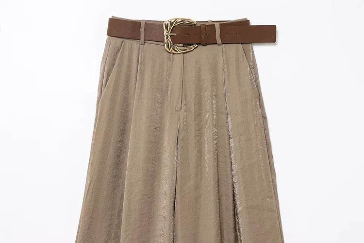 HipSeam Satin Wide Leg Trousers - P12 Hub Europe