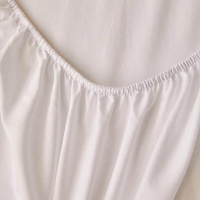 Fitted Bed Sheet Luxury Egyptian Pure Cotton Mattress Cover Bedspreads Elastic Bed Linens Soft Bedsheet (Pillowcase Can Order) - P12 Hub Europe