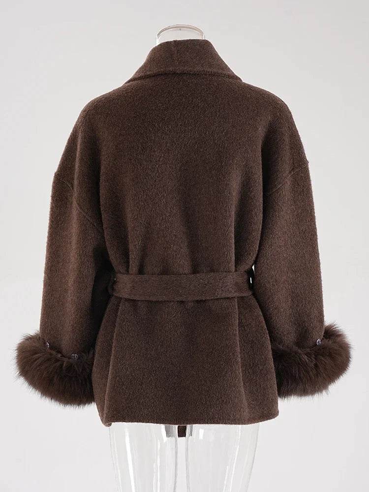 Fox Fur Wool Coat - P12 Hub Europe