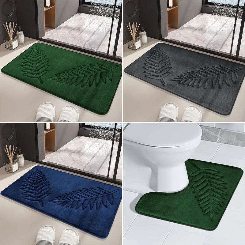 3PCS Set Bath Mats Nonslip Soft Quick Dry Bathroom Soft Rugs Water Absorption Dry Fast Bath Mat Machine Washable For Home Floor - P12 Hub Europe