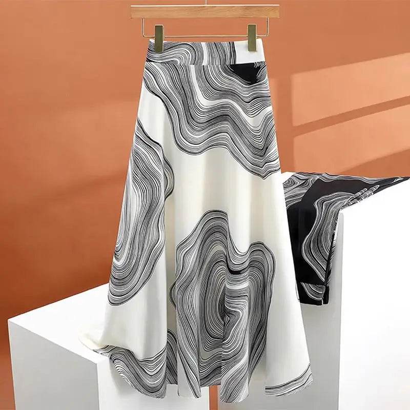 Women's Printed Midi Skirt - P12 Hub Europe