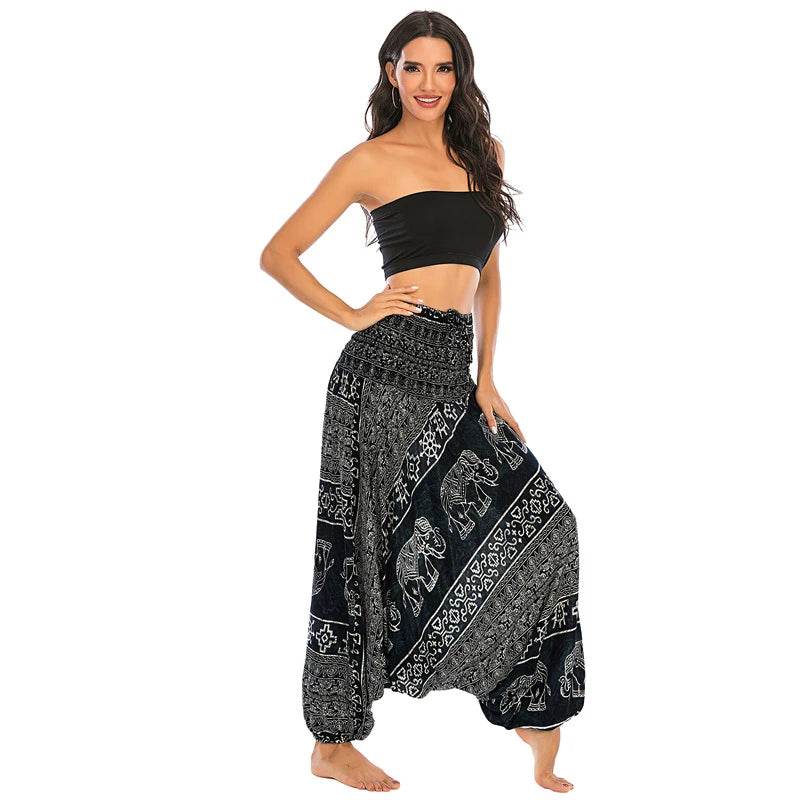 Women's Boho Harem Rayon Pants - P12 Hub Europe
