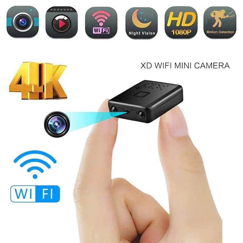 Mini Camera 4K WiFiNight Vision, Motion Detect, 150° View - P12 Hub Europe