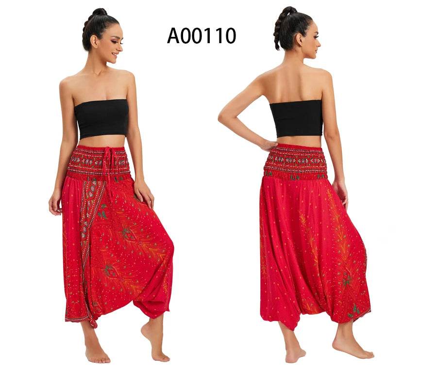 Women's Boho Harem Rayon Pants - P12 Hub Europe