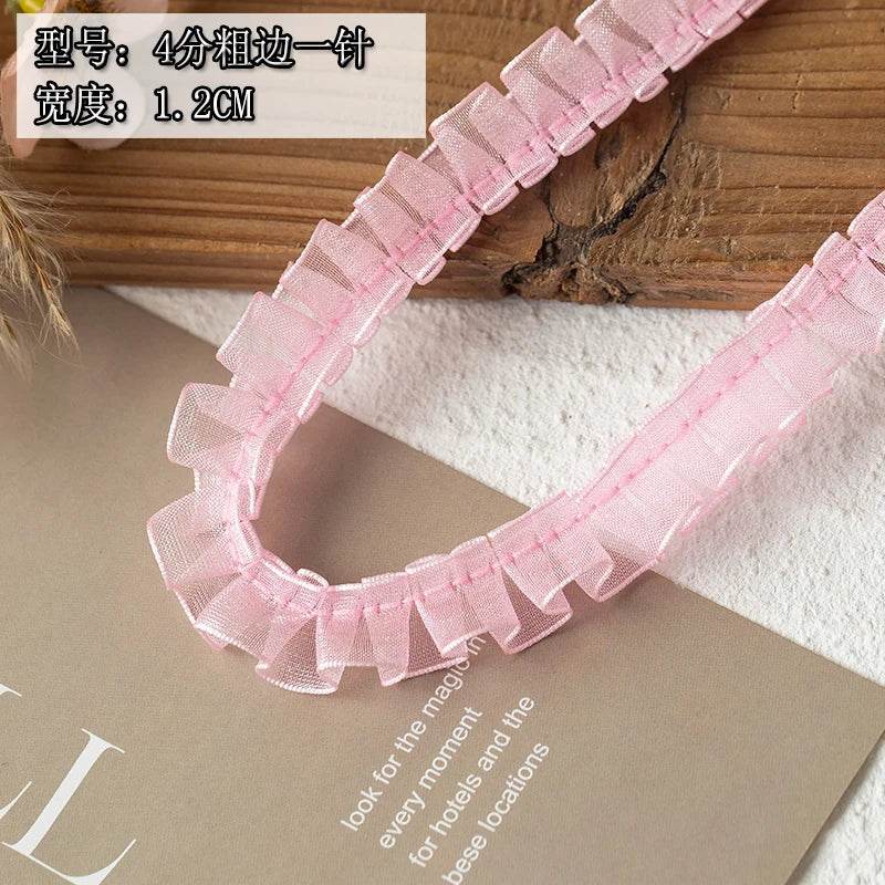 2meters Pink Lace Ribbons Trim For Party Dress Decor Fabric DIY Apparel Sewing Supplies Clothing Collar Cuff Needlework Crafts - P12 Hub Europe