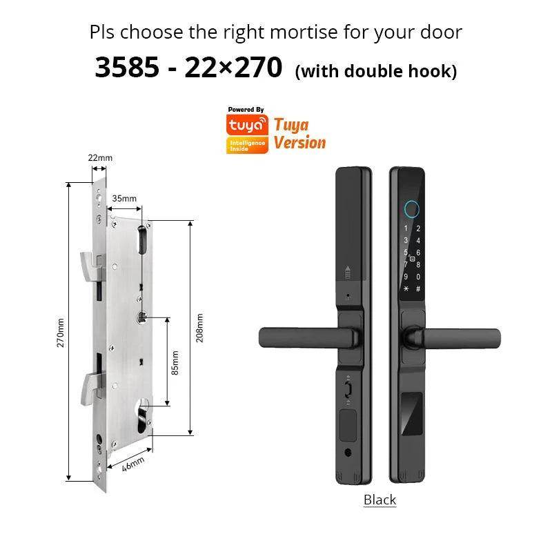 WiFi Smart Sliding Door Lock IP66, Fingerprint, Card, Code - P12 Hub Europe