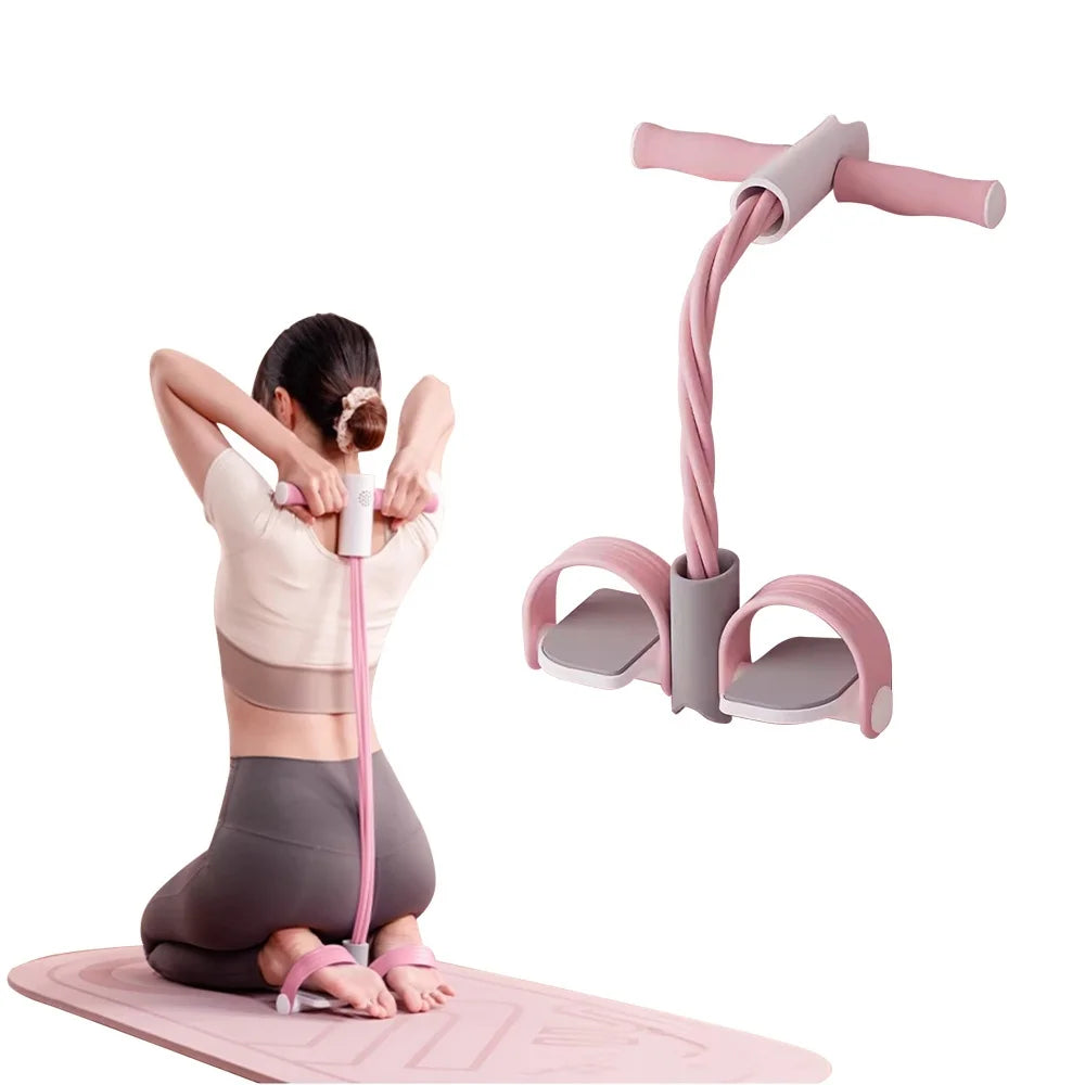 Foot Pedal Puller With Timer Voice Prompt For Women Ab Workout Back Stretching Yoga Sit-Up Assistant Home Gym Fitness Gear