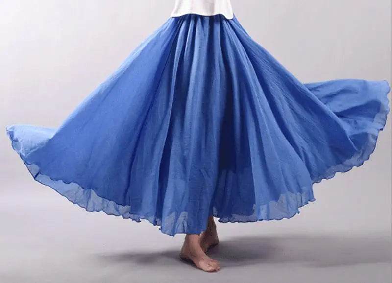Women's Elegant Linen Maxi Skirt - P12 Hub Europe