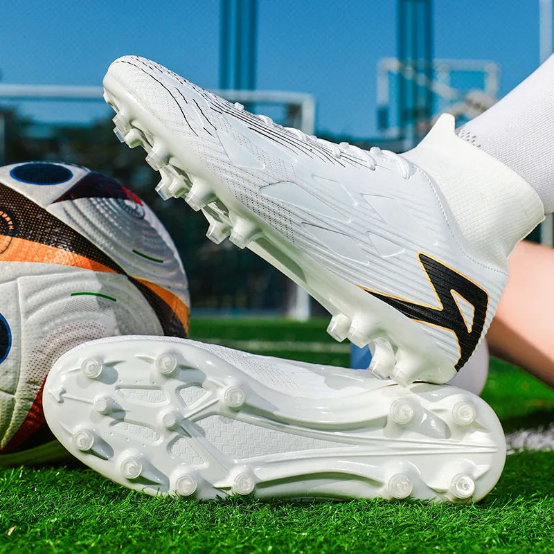 2025 Pink Football Boots Men Lawn Long Spike Men’s Soccer Shoes Society Plus Size 47 Outdoor Sports Soccer Boot For Men Trainers