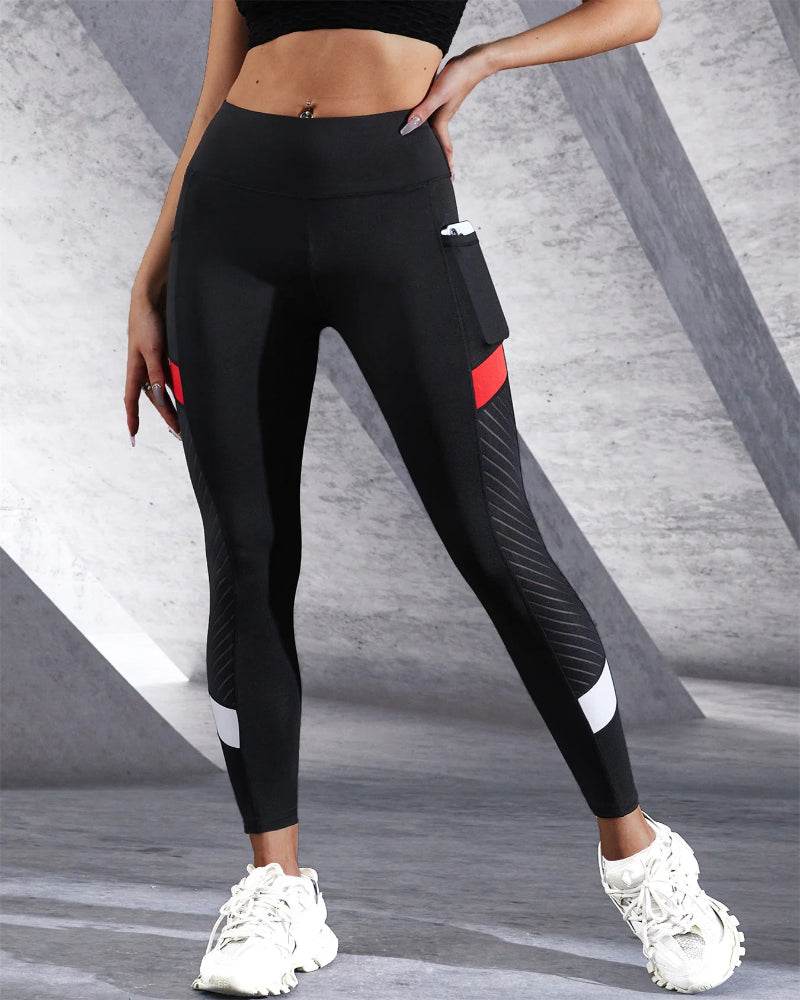 Women's Colorblock Pocket Yoga Leggings - P12 Hub Europe