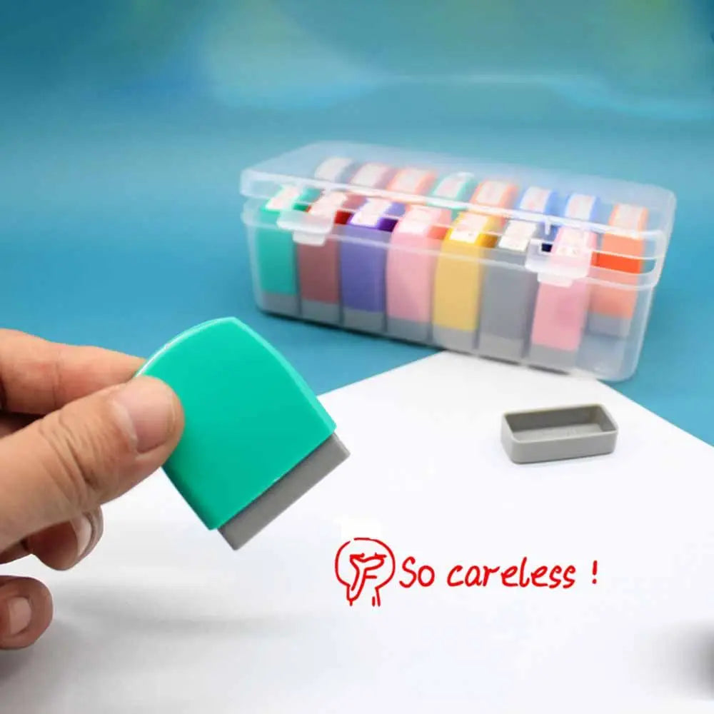 Kids Seal Photosensitive Chapter Children Toy Stamps Cartoon Stamps Reward Seal Encouragement Teaching stamp Commentary Stamp