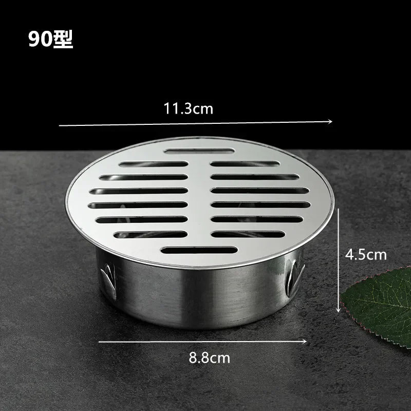 304 Stainless Steel Balcony Roof Round Large Displacement Anti-blocking Floor Drain Outdoor Rain Bucket Drainage Floor Drain