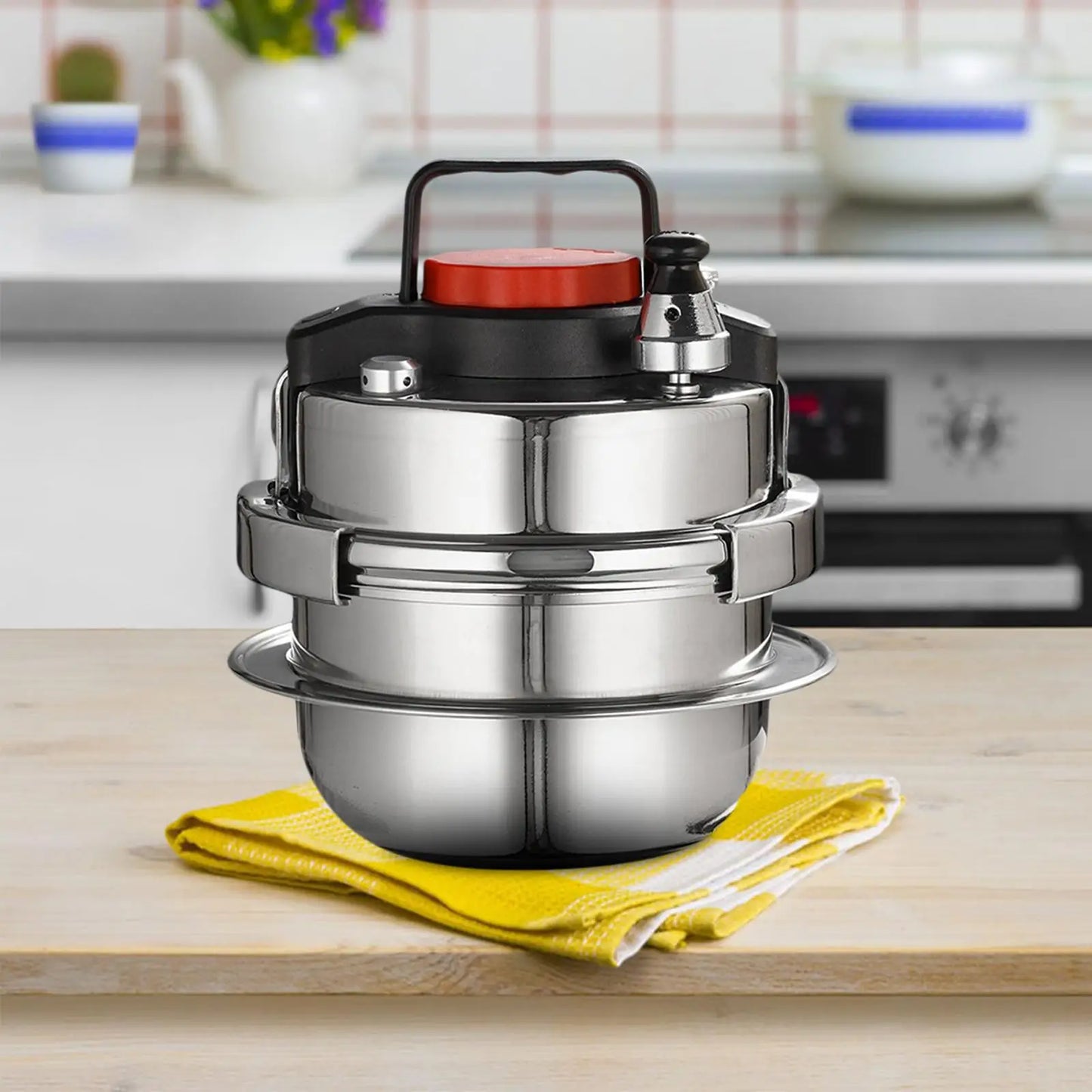 304 Stainless Steel Outdoor Camping Portable Micro Pressure Cooker Household Mini Pressure Cooker 5-minute Quick Cooking Pot
