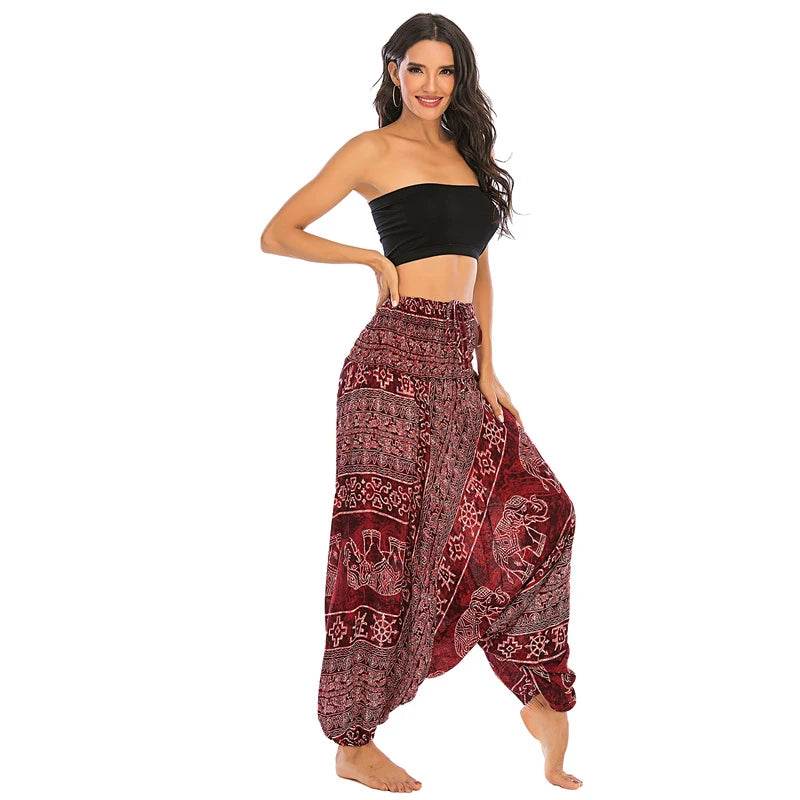 Women's Boho Harem Rayon Pants - P12 Hub Europe