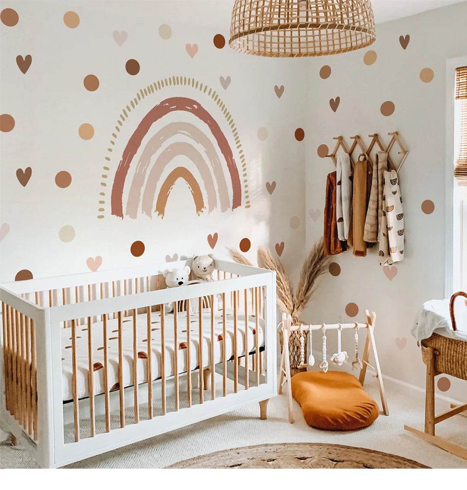Nursery Boho Rainbow Wall Decals Wallpapers Wall Stickers Waterproof Children Living Room Bedroom KIds Baby Home Decor - P12 Hub Europe