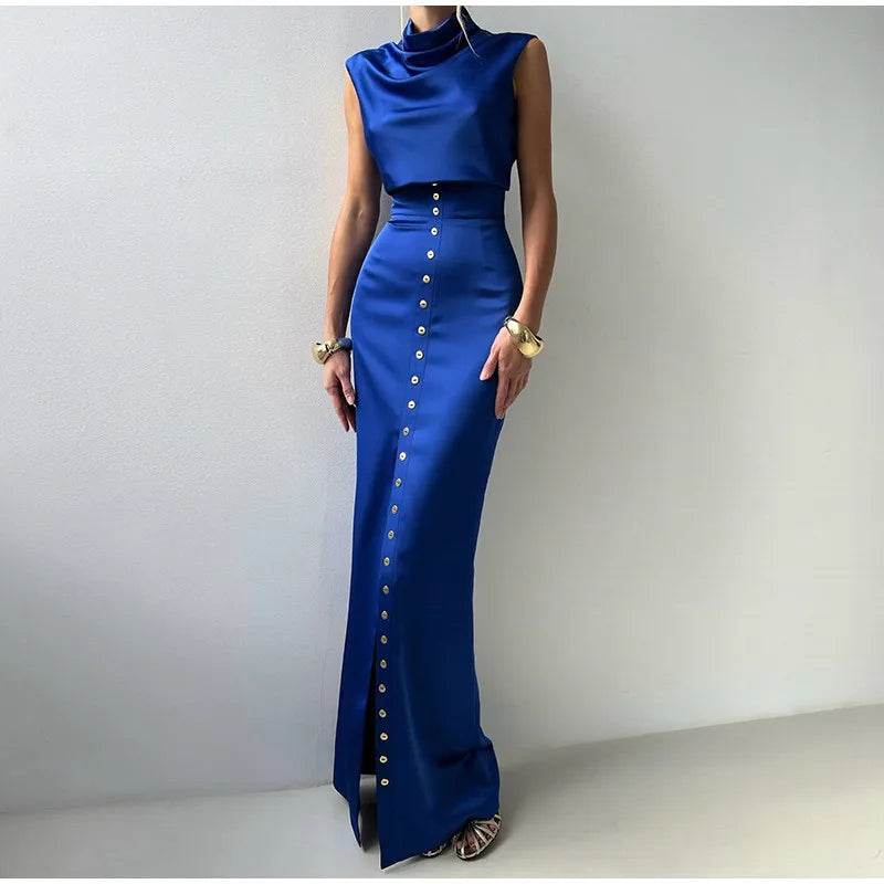 Elegant Split Skirt Crop Set - P12 Hub Europe