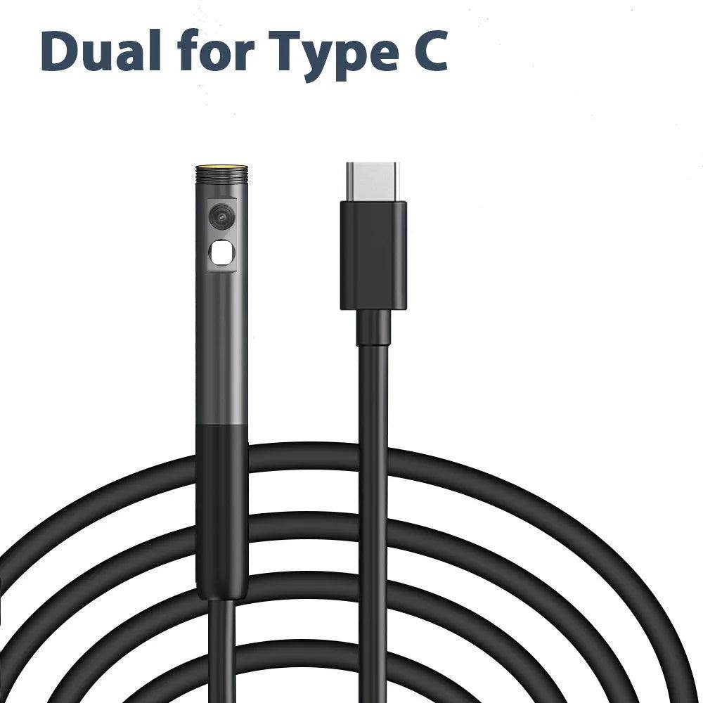 Endoscope Camera 8mm 3-in-1 , Dual/Single Lens, iOS/Android - P12 Hub Europe