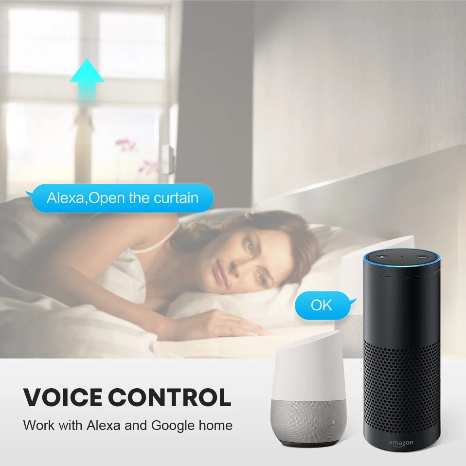 AVATTO Tuya Wifi Smart Roller Blinds Motor,Electric Motor Roller Shutter/Blinds,Smart Home Automation Work for Alexa,Google Home