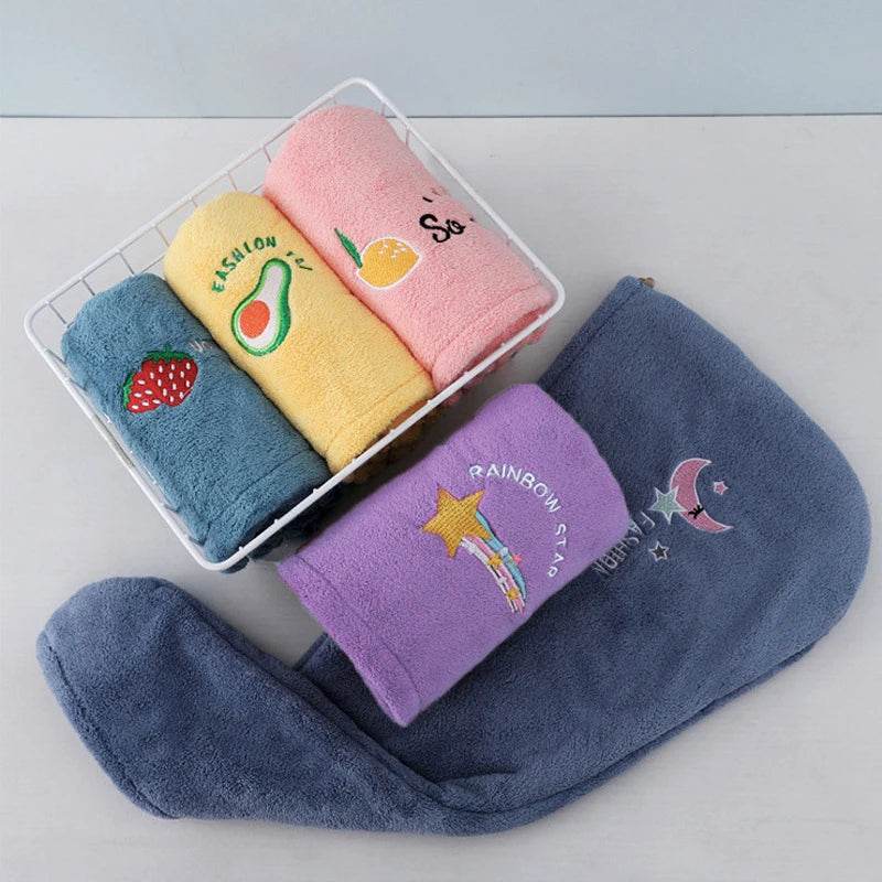 1pc Quickly Dry Hair Hat Super Absorbent Soft Bathroom Women Head Towels Girls Cute Hair Towel Hair Dry Wrap Bonnets - P12 Hub Europe