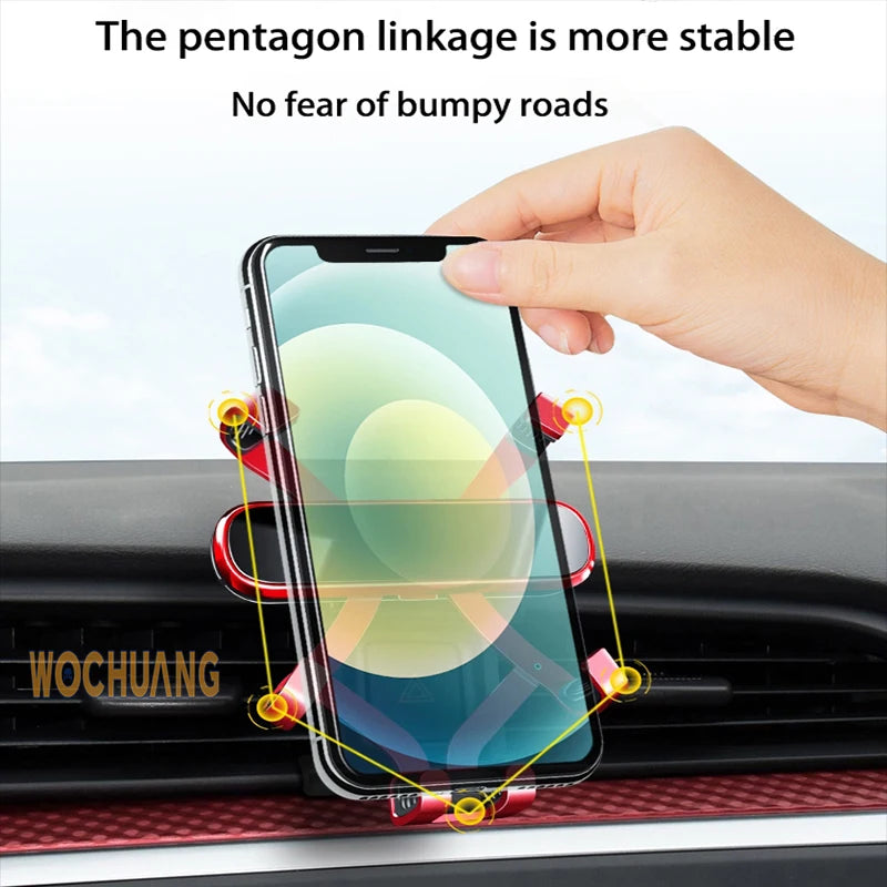 Car Phone Holder For Jaguar XE 2015-2022 GPS Special Gravity Navigation Mobile Bracket 360 Degree Rotating Stand Accessories