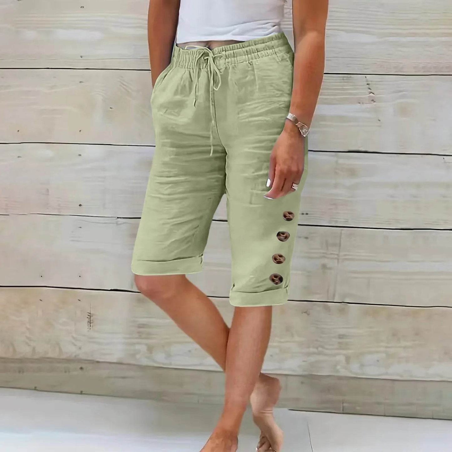 Women's Summer Cotton Linen Pants - P12 Hub Europe