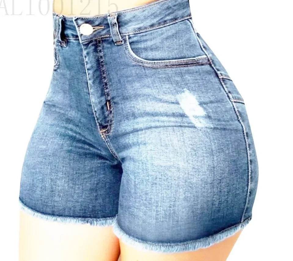 Women's Distressed Denim Shorts - P12 Hub Europe