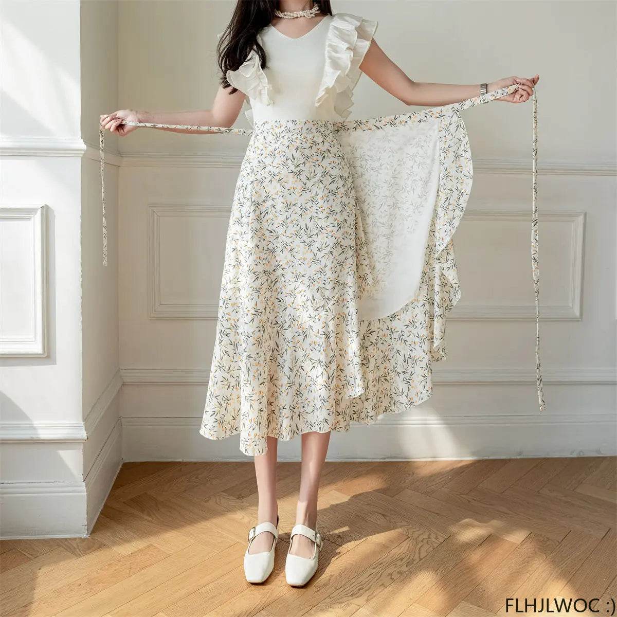 Women's Floral Lace-Up Dress - P12 Hub Europe