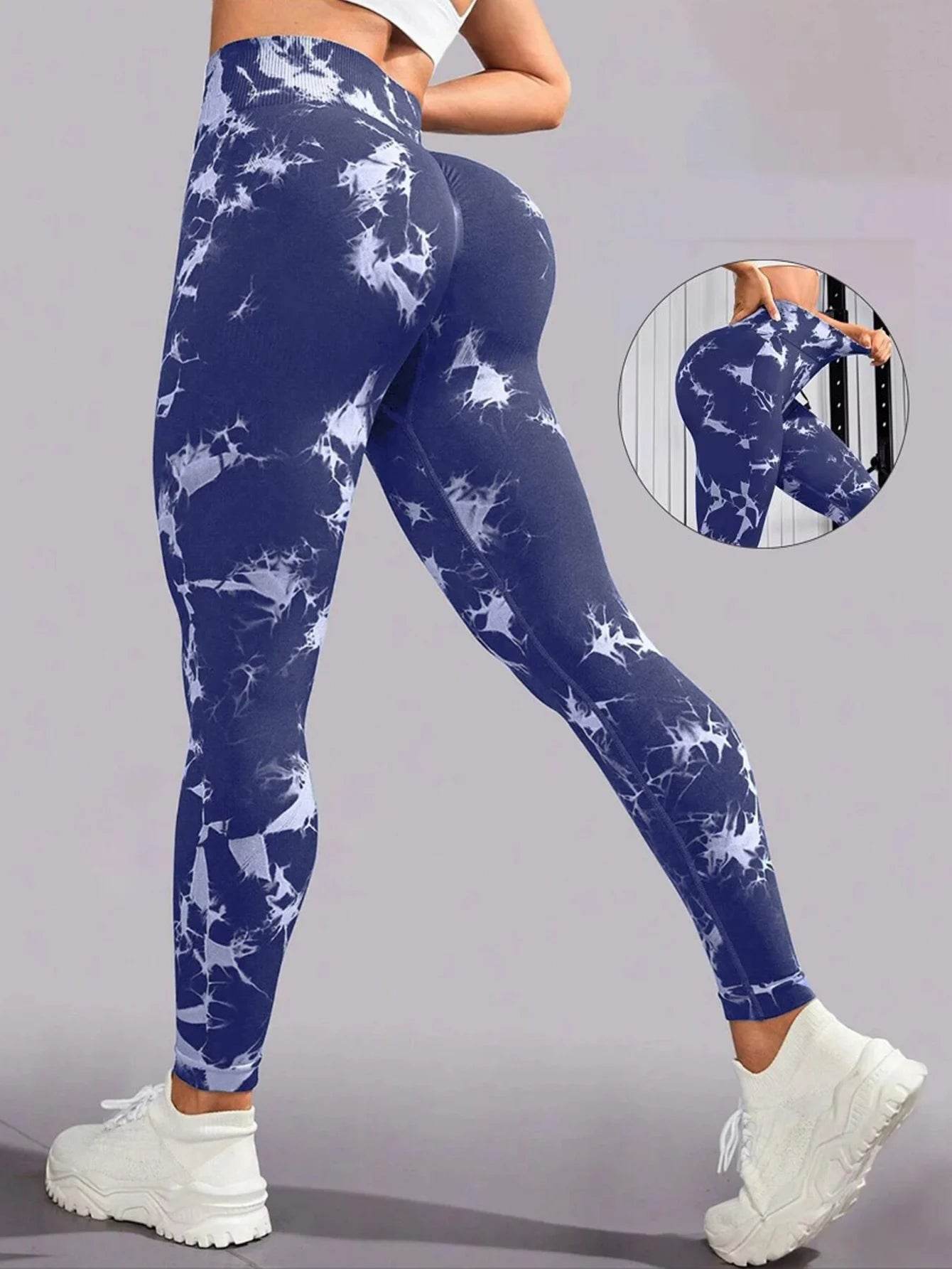 Tie Dye Seamless Butt Lift Leggings - P12 Hub Europe