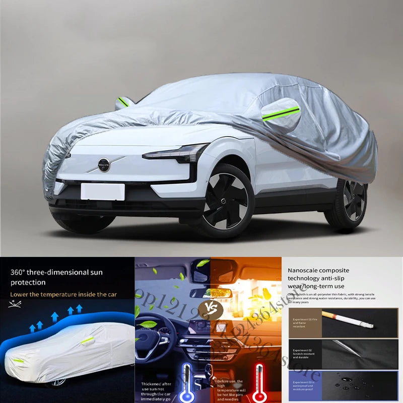 For Volvo EX30 fit Outdoor Protection Full Car Covers Snow Cover Sunshade Waterproof Dustproof Exterior Car cover protection