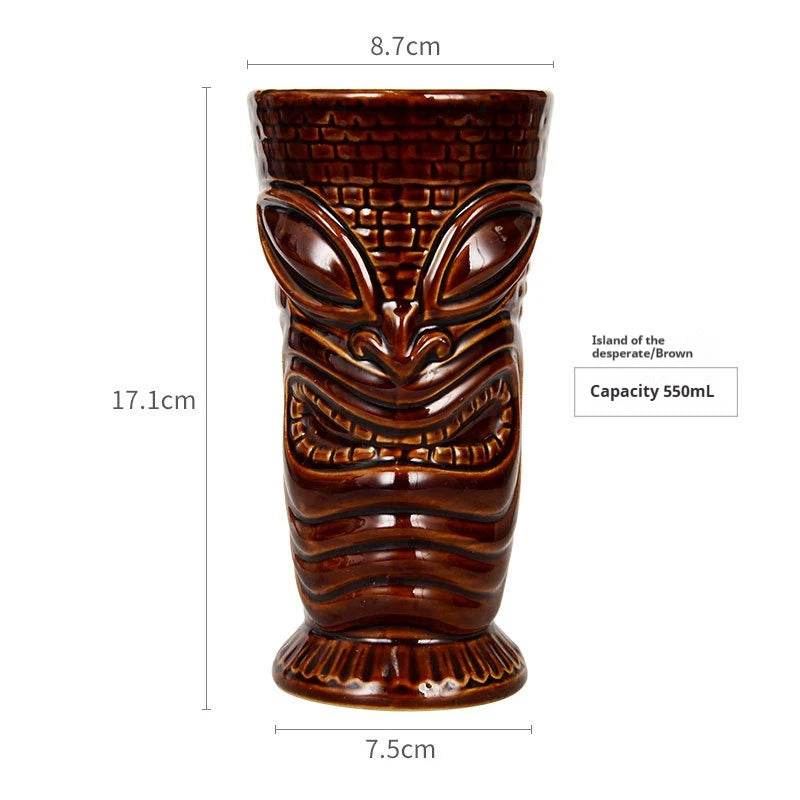 Personalized Hawaiian cocktail cups,tiki bar tiki cups,tiki mugs,creative cups, ceramic cups, zombie cups,drinkware - P12 Hub Europe