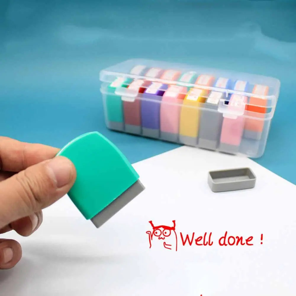 Kids Seal Photosensitive Chapter Children Toy Stamps Cartoon Stamps Reward Seal Encouragement Teaching stamp Commentary Stamp