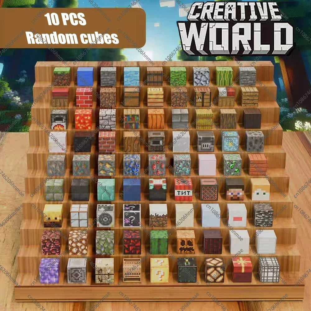 Magnetic Building Blocks Mine World Magnet Cube for Stacking Construction Set Educate Sensory Toys Kids Boys Girls Ages 3+ DIY