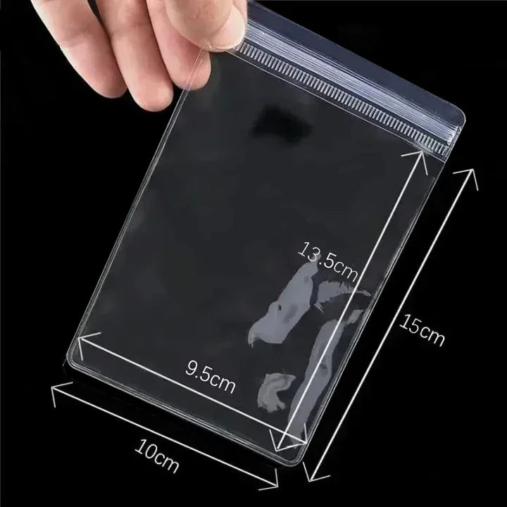 100/10Pcs PVC Jewelry Package Bags Thicken Self Sealing Pouches Anti-Oxidation Earring Necklace Clear Organizer Bag Reusable