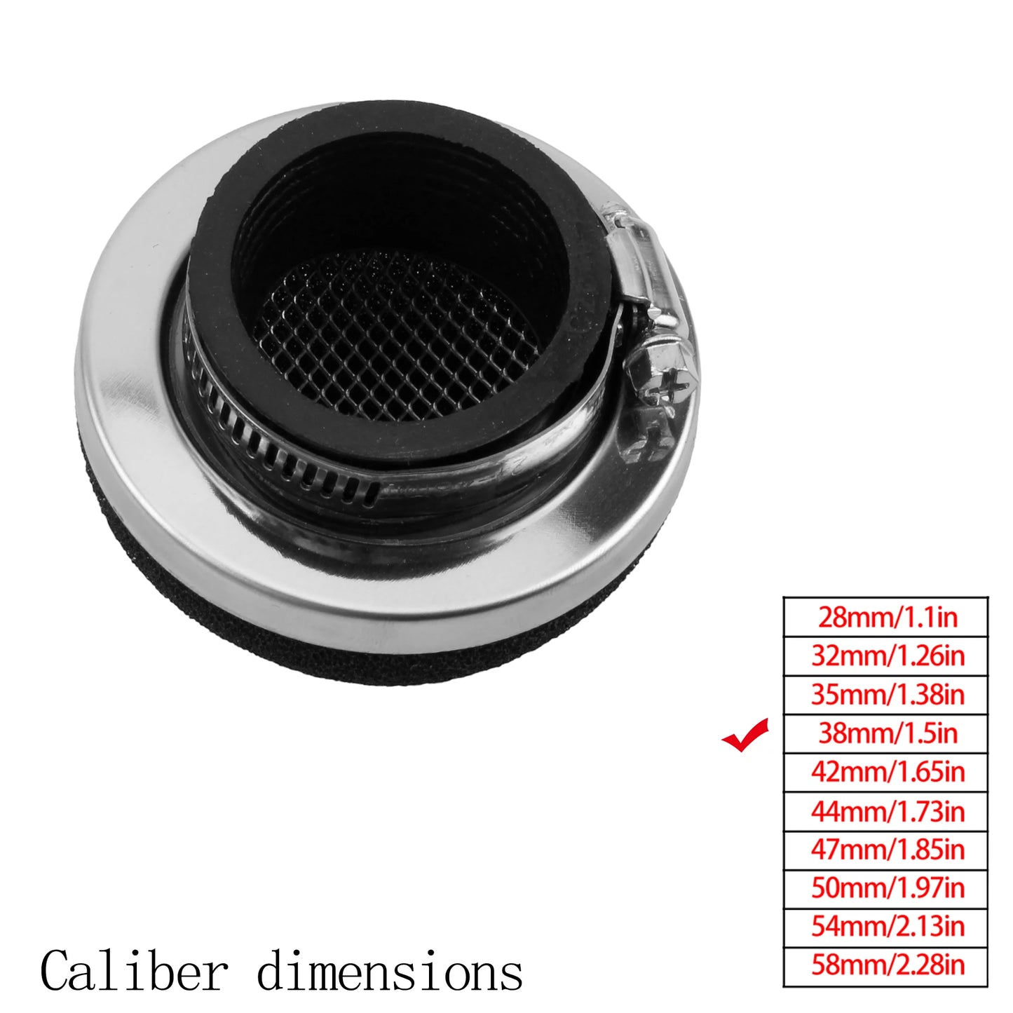 Motorcycle Air Filter Cleaner Air Filter 2 Stroke Engine Dirt Pit Bike Scooter 28/32/35/38/42/45/50/54/58MM Moto Parts