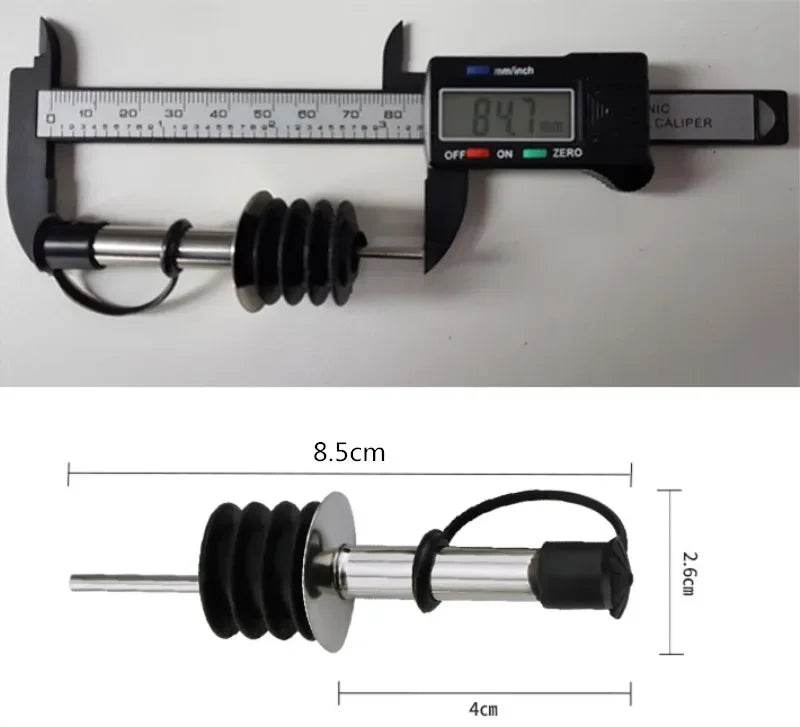 1pc Bottle Stopper Red Wine Pourer with Cap Oil Champagne Bottle wood Plug Keep Wine Freash Black Lid Pourers Bar Party Supplies - P12 Hub Europe