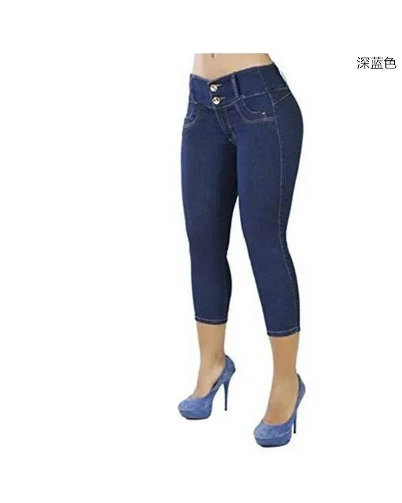 Women's Slim Fit Cropped Jeans - P12 Hub Europe
