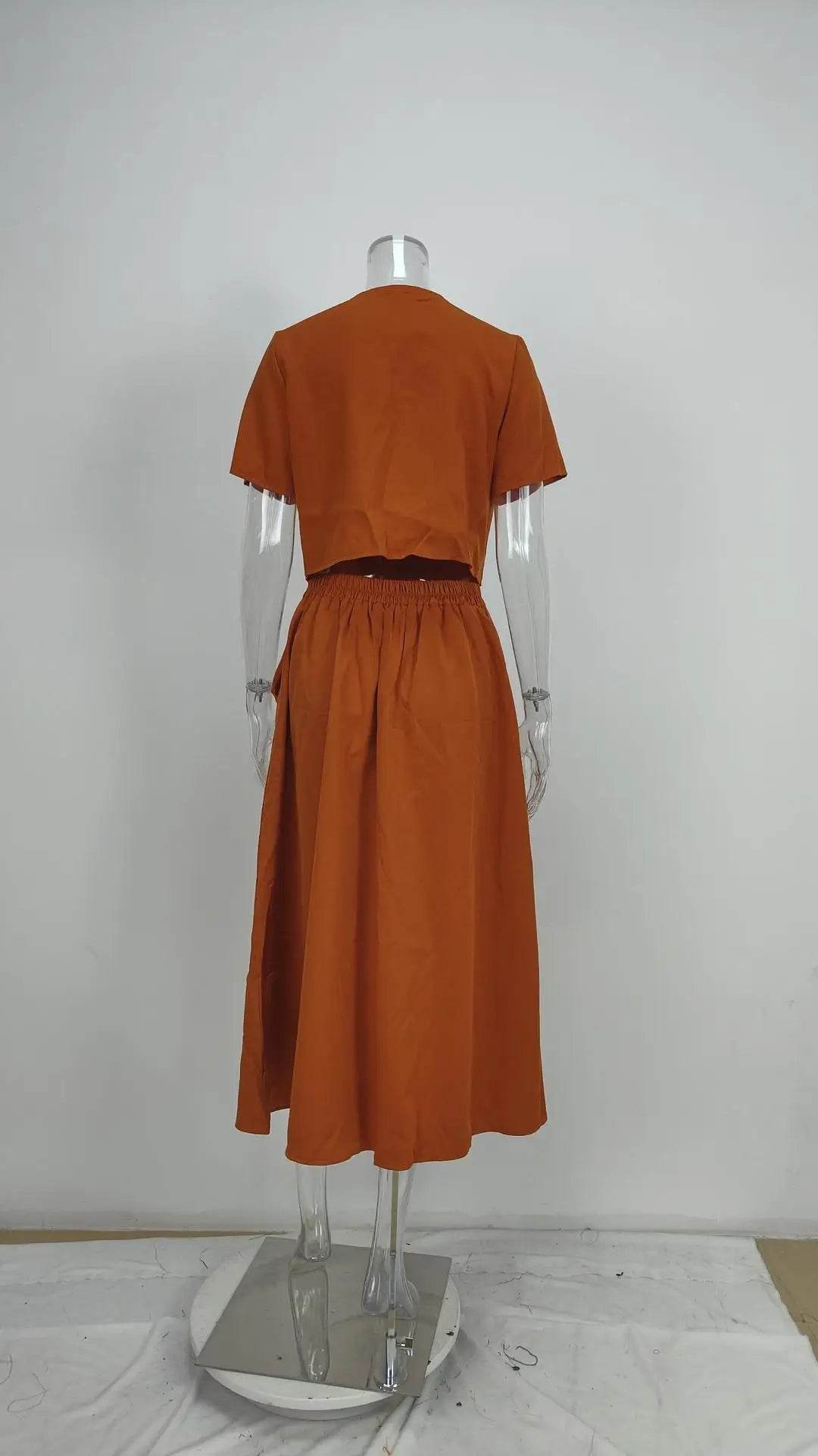 Office Crop Shirt Skirt Set - P12 Hub Europe