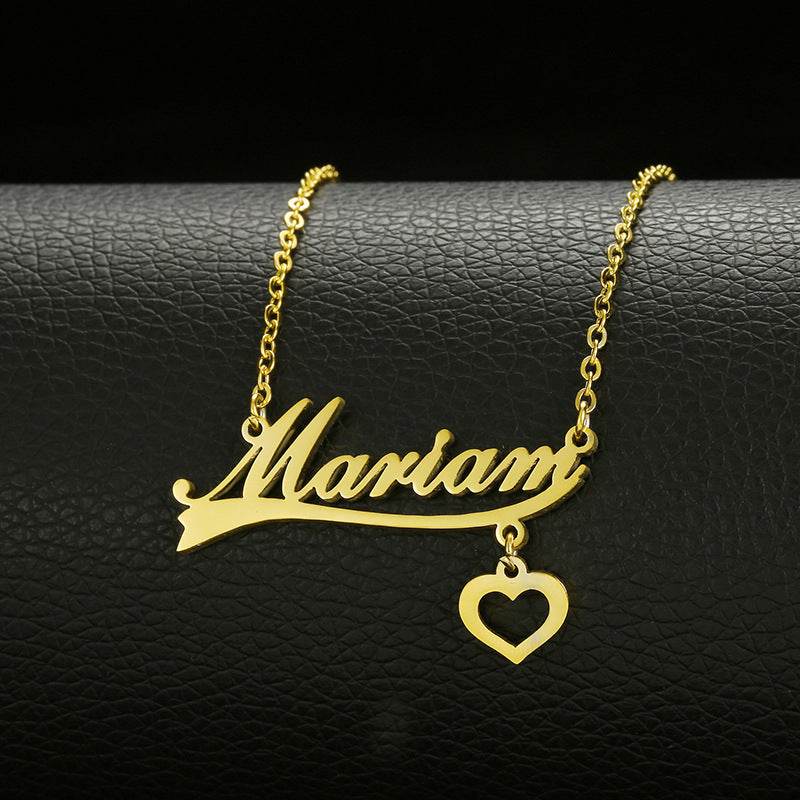 Stainless Steel Customized Various Sign Name Necklace Custom Butterfly Heart Nameplate For Women Girls Christmas Gift - P12 Hub Europe