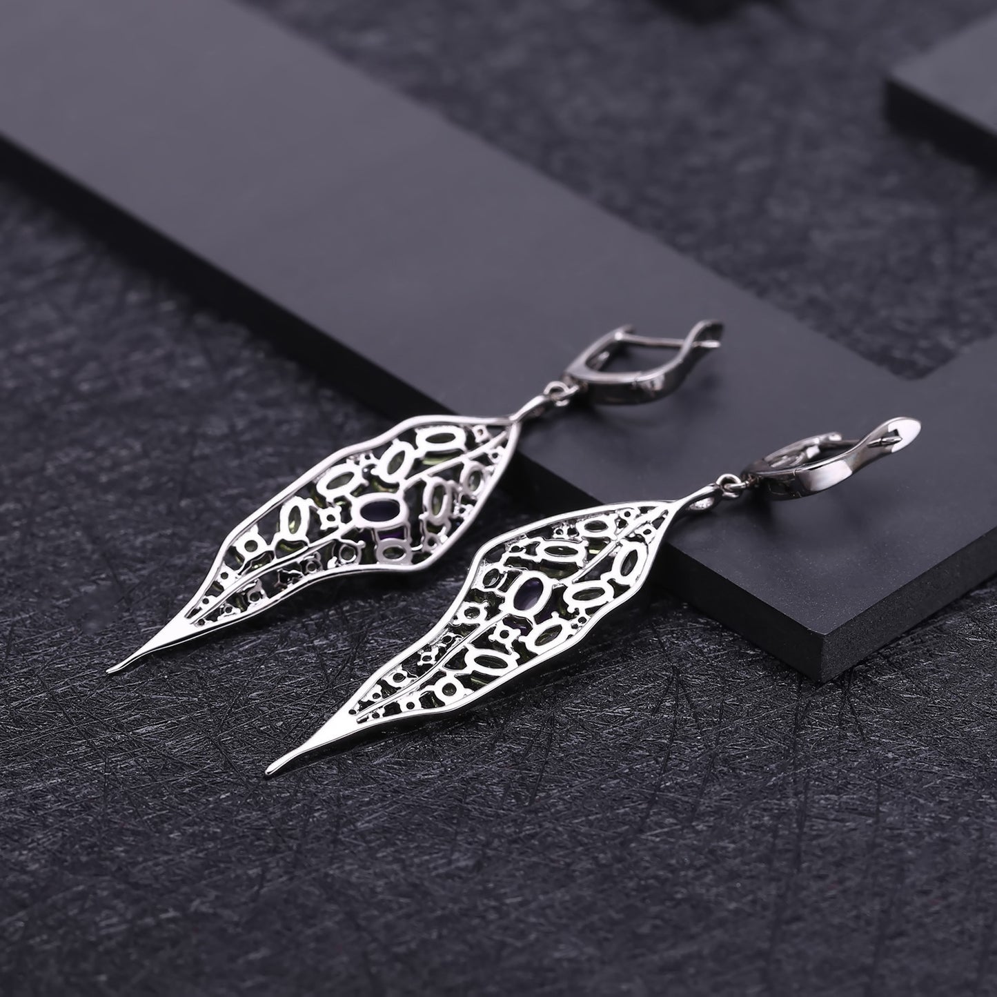 Women's Personalized Jewelry Amethyst Olivine Earrings