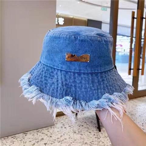 Jean Fisherman Hat Women's Spring And Summer Thin Washed Old Frayed Edge Bucket Hat Outdoor - P12 Hub Europe