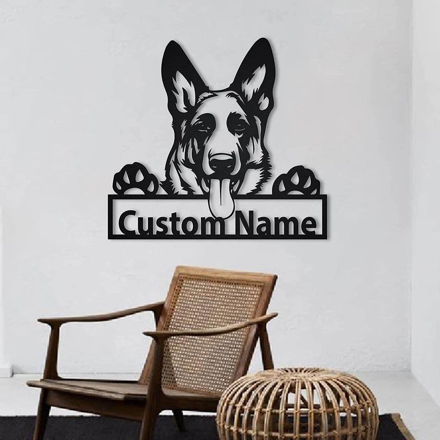 Collie Iron Art Silhouette Wall Pendant - P12 Hub Europe