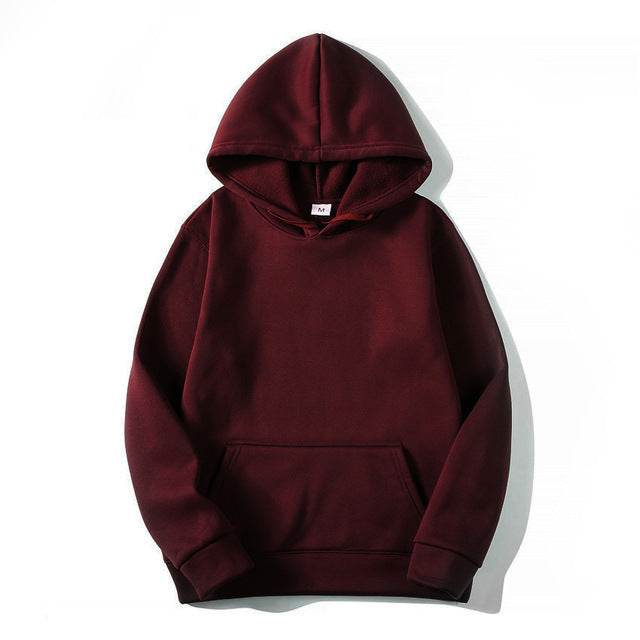 Hooded Long Sleeve Sweater Men's Solid - P12 Hub Europe