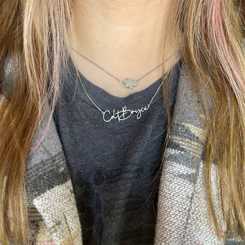 Stainless Steel Customized English Alphabet Necklace Name - P12 Hub Europe