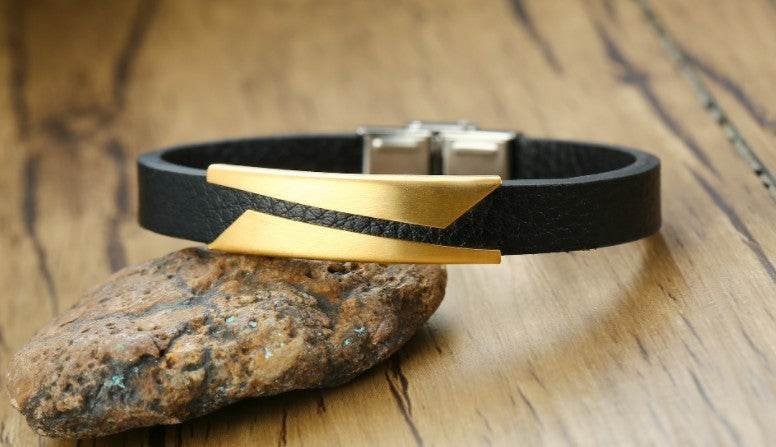 Stainless Steel Microfiber Leather Bracelet - P12 Hub Europe