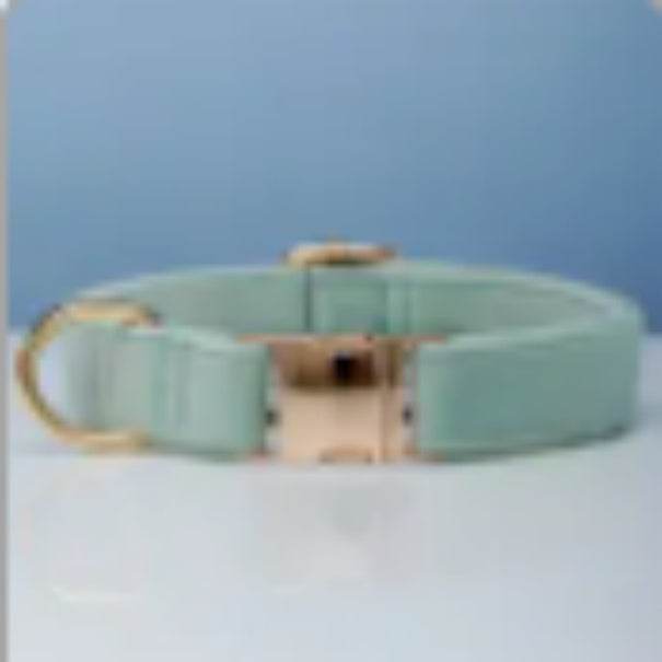 Multiple Colour Velvet Personalise Dog Collar Leash Set With Bow - P12 Hub Europe