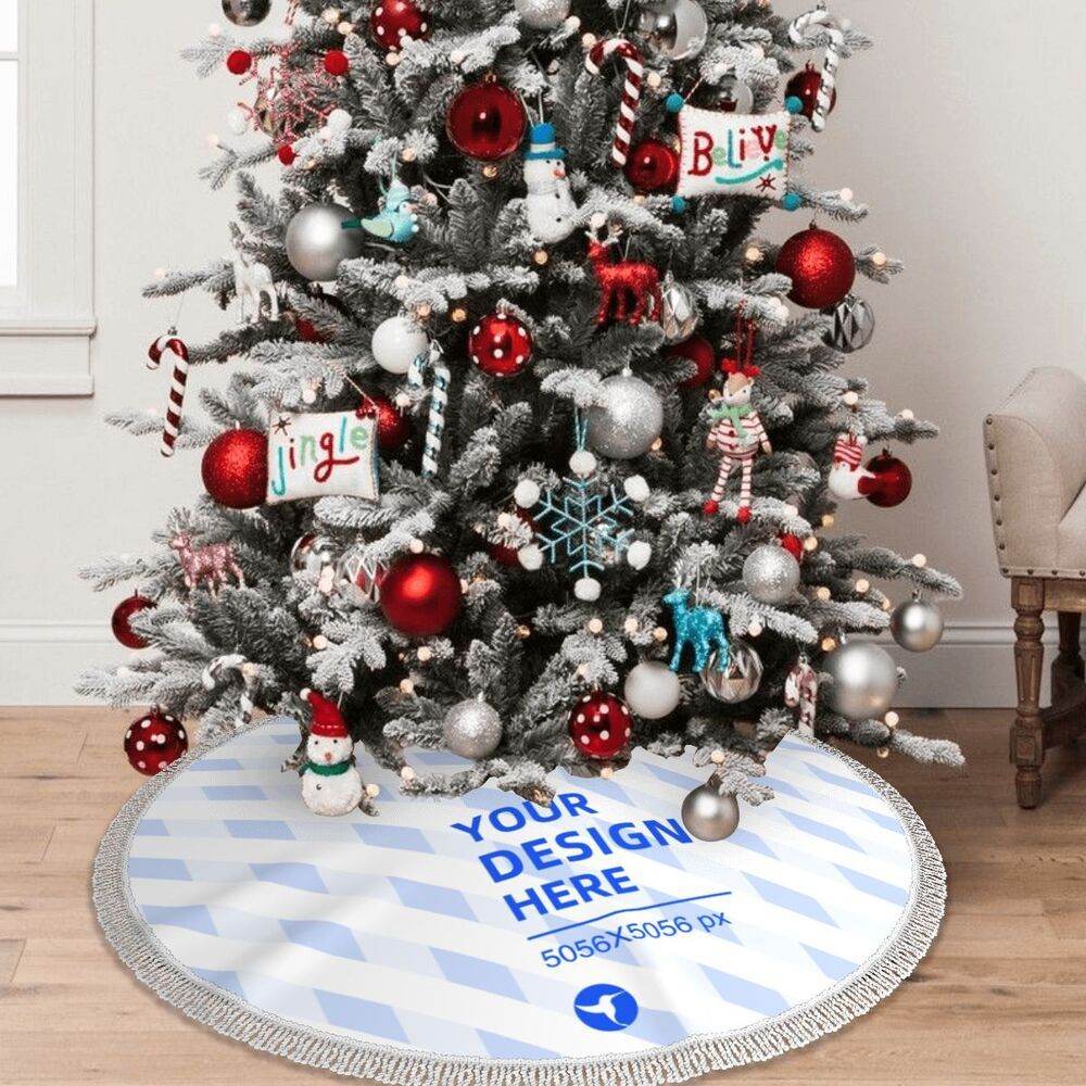 Fringed Edge Christmas Tree Padded Apron - P12 Hub Europe